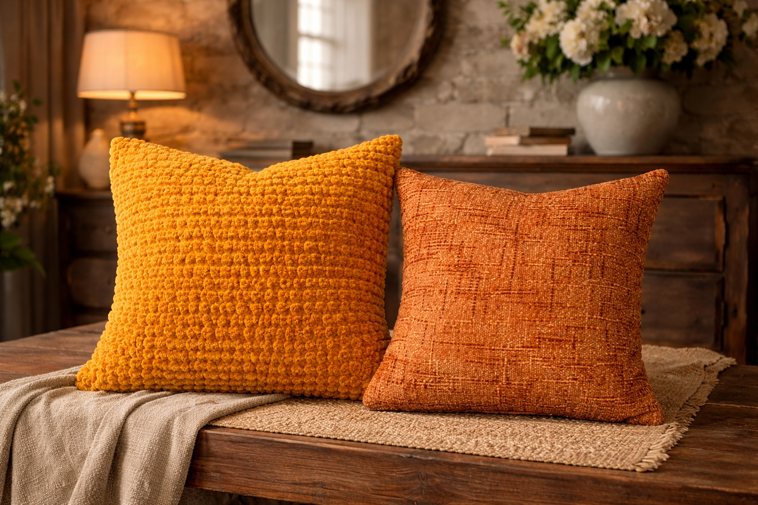 Amber Chenille Cushion