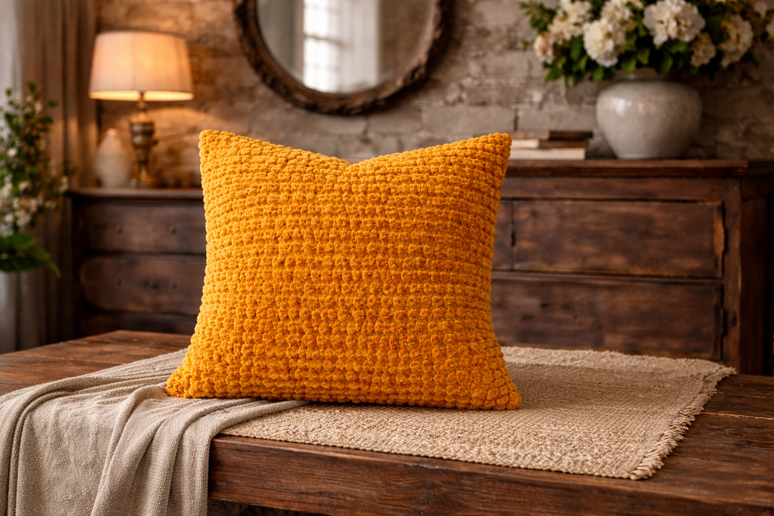 Amber Chenille Cushion