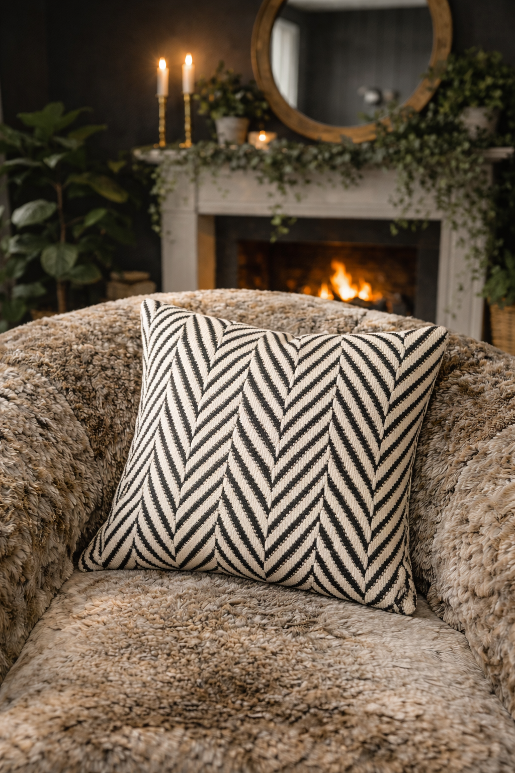 The Cosy Chevron Cushion